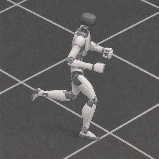 Robot motion in simulation